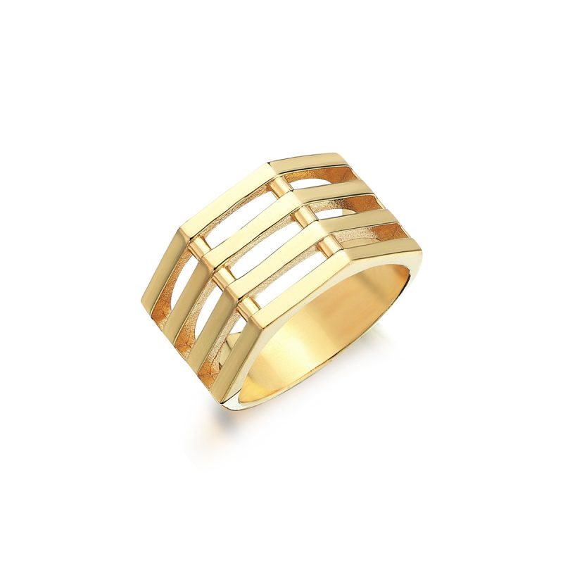 cage ring gold